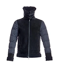 Julia & Stella By Maximilian Women's Shearling and Puffer Down-Filled Sherpa-Lined Jacket