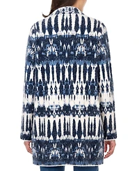 Liverpool Los Angeles Women's Open-Front Ikat Jacquard Sweater Coat