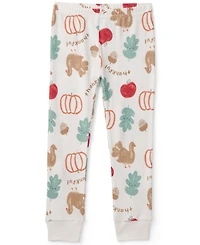 Carter's Boys' and Girls' 2T-5T Thanksgiving Long-Sleeve Snug-Fit Pajamas Top Pants, 2-Piece Set