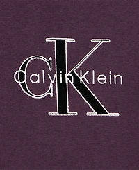 Calvin Klein Girls' 7-16 Monologo Drop-Shoulder Fleece Crewneck Sweatshirt
