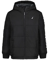 Nautica Boys' 8-20 Heavy-Quilted Hooded Puffer Jacket