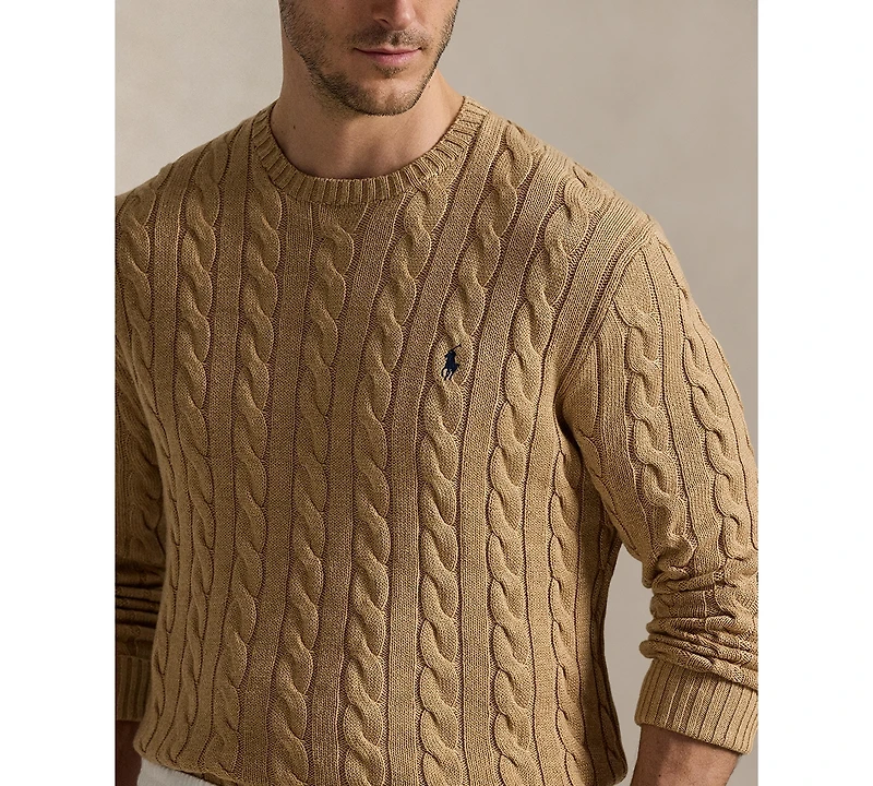 Polo Ralph Lauren Men's Big & Tall Cable-Knit Cotton Sweater