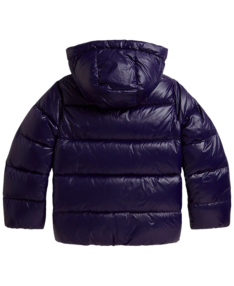 Polo Ralph Lauren Girls' 7-16 Glossy Down Hooded Jacket