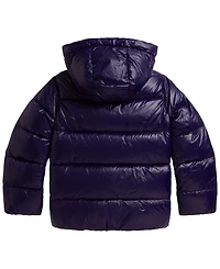 Polo Ralph Lauren Girls' 7-16 Glossy Down Hooded Jacket