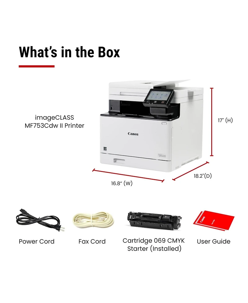 Canon imageCLASS MF753Cdw Ii Wireless Laser All-In-One Multifunction Printer