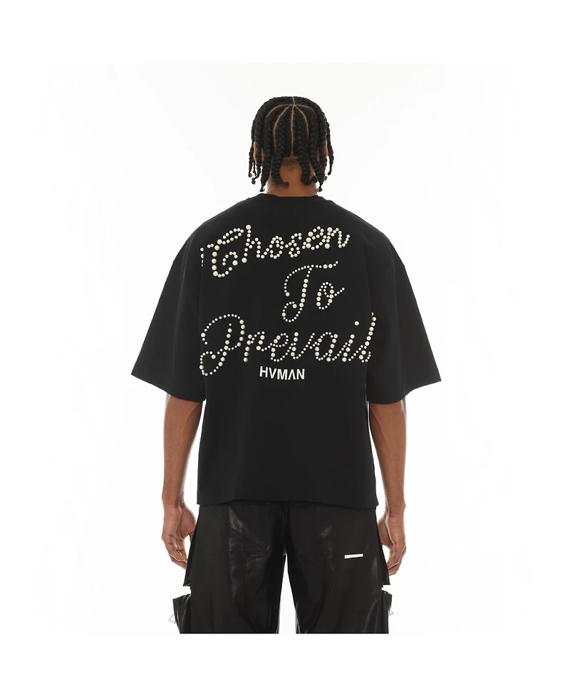 Hvman Chosen To Prevail x Cult Men's Graphic Heavyweight Oversized-Fit T-Shirt "Beauty"