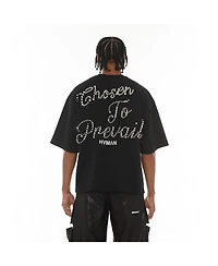 Hvman Chosen To Prevail x Cult Men's Graphic Heavyweight Oversized-Fit T-Shirt "Beauty"