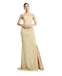 Amri Women's Off-Shoulder Lace Mermaid Gown