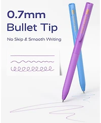 Four Candies 24C 0.7mm Gel Pens, Quick Dry Fine Point, Comfort Grip for Office School Home