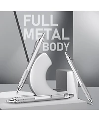Four Candies 0.7mm Mechanical Pencil Set with Case, 3Pieces Metal with 480 Hb Lead Refills and Erasers