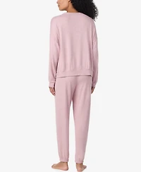 Dkny Women's Long Sleeve Jogger Top and Jogger Pants, 2-Piece Set