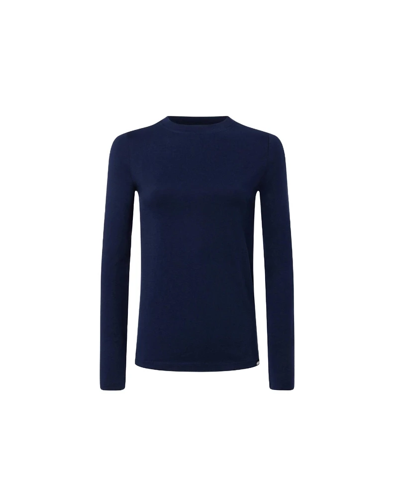 Jaanuu Women's Regen Long-Sleeve Crew Neck Cotton T-Shirt