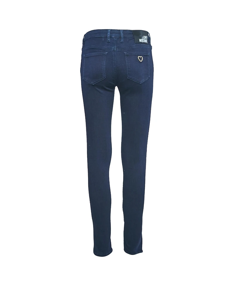 Pre-Owned Love Moschino Women's Ripped Denim Skinny Jeans