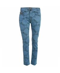 Pre-Owned Versace Women's Jeans Couture Logo Print Denim Skinny Jeans