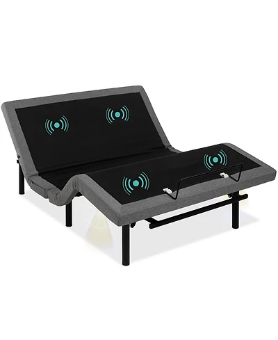 Best Choice Products Adjustable Bed Base for Stress Management with Massage, Remote Control