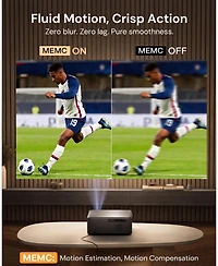 Aurzen Portable Home Theater Projector with Gemini for Tv, Google Tv Built-in, 1000 Ansi Lumens, Memc Tech, 4K Support, 20W DoIby Audio