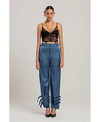Pcfg Women's Linen-Blend Shiny Pant