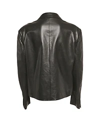 Pre-Owned Salvatore Ferragamo Men's Leather Slim-Cut Single-Breasted Blazer