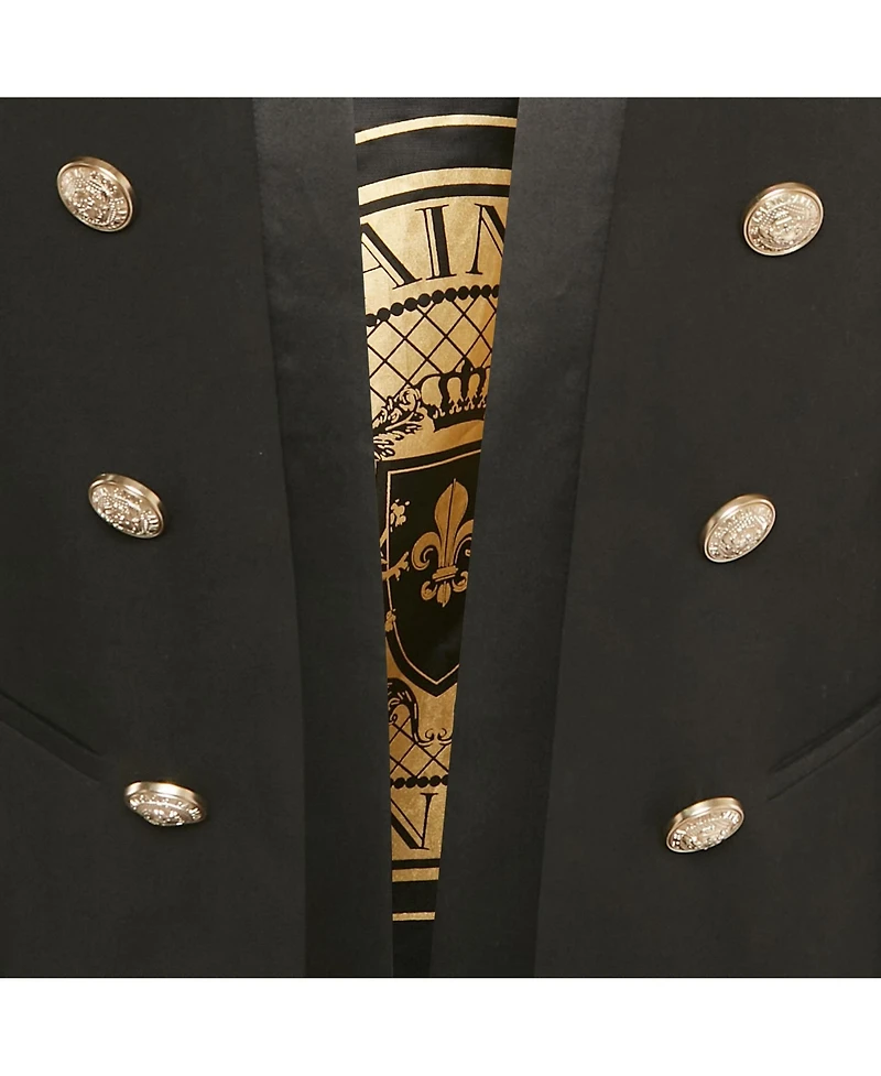 Pre-Owned Balmain Women's Open-Front Statement V-Neck Blazer