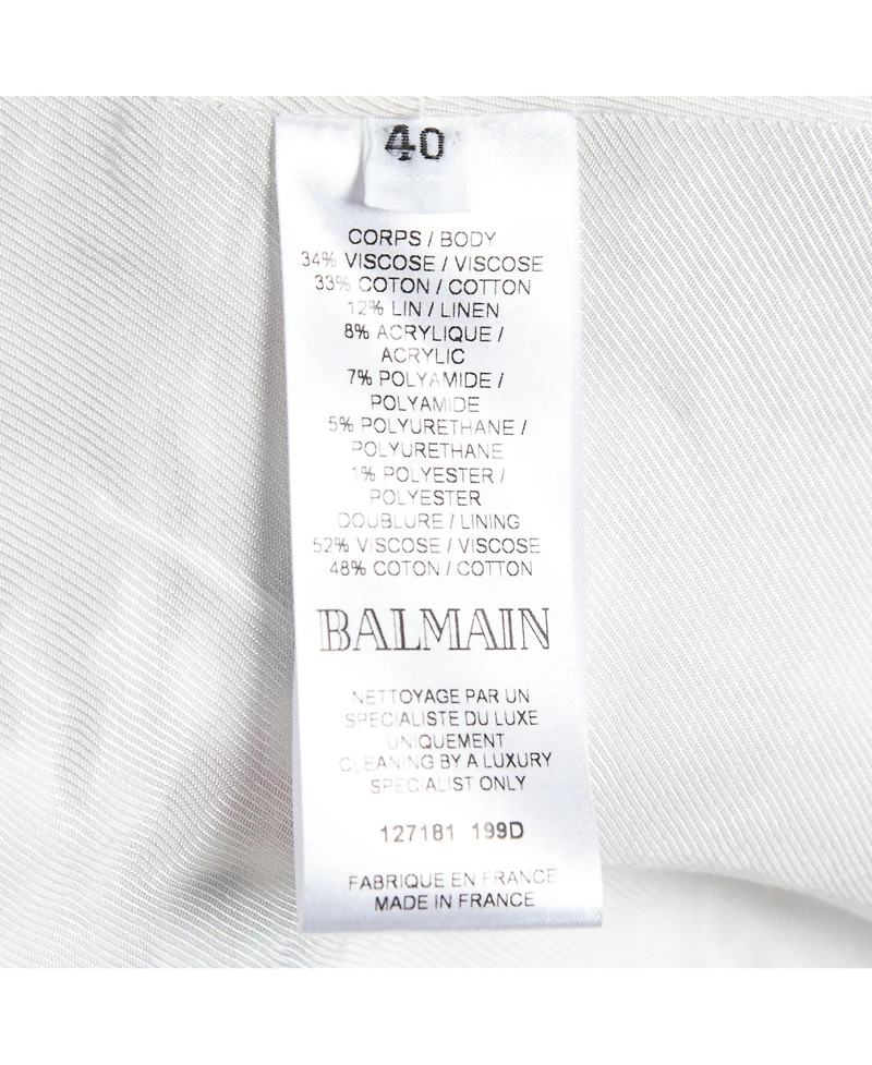 Pre-Owned Balmain Women's Tweed Button Embellished Jacket