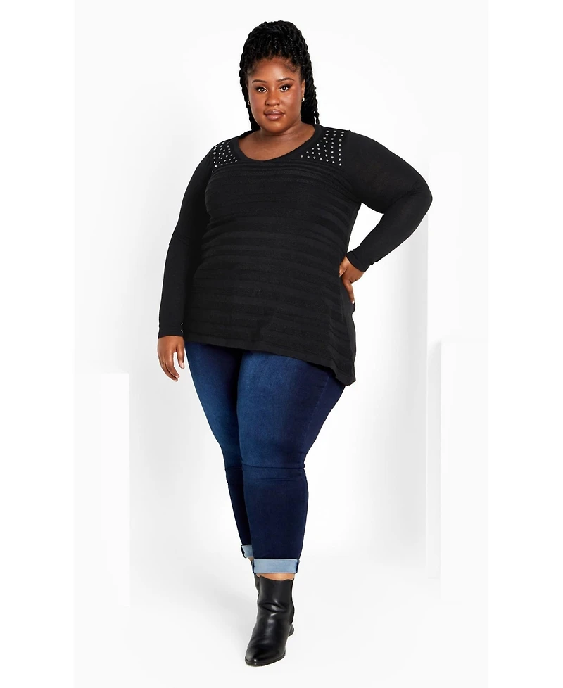 Avenue Women's Plus Emma Tunic Sweater