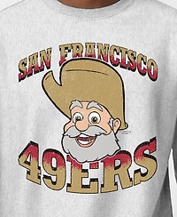 Champion Men's Silver San Francisco 49ers Disney X Reverse Weave Fleece Crewneck Sweatshirt