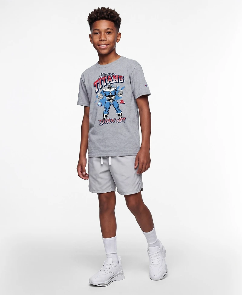 Champion Big Boys and Girls Heather Gray Tennessee Titans Disney X Champion T-Shirt