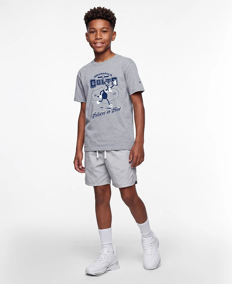 Champion Big Boys and Girls Heather Gray Indianapolis Colts Disney X T-Shirt