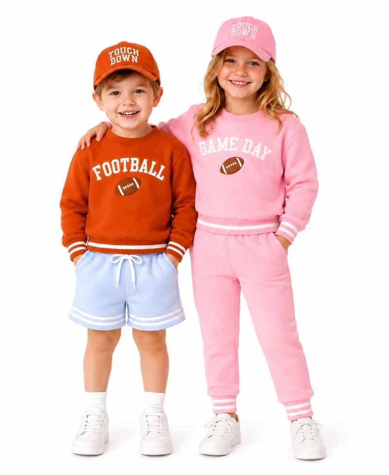 Bits & Bows Baby Boys' and Girls' Game Day Long-Sleeve Crewneck Sweatshirt