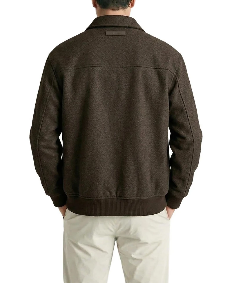 Level 7 Men's Office-Leisure Collection Tailored Bomber Jacket
