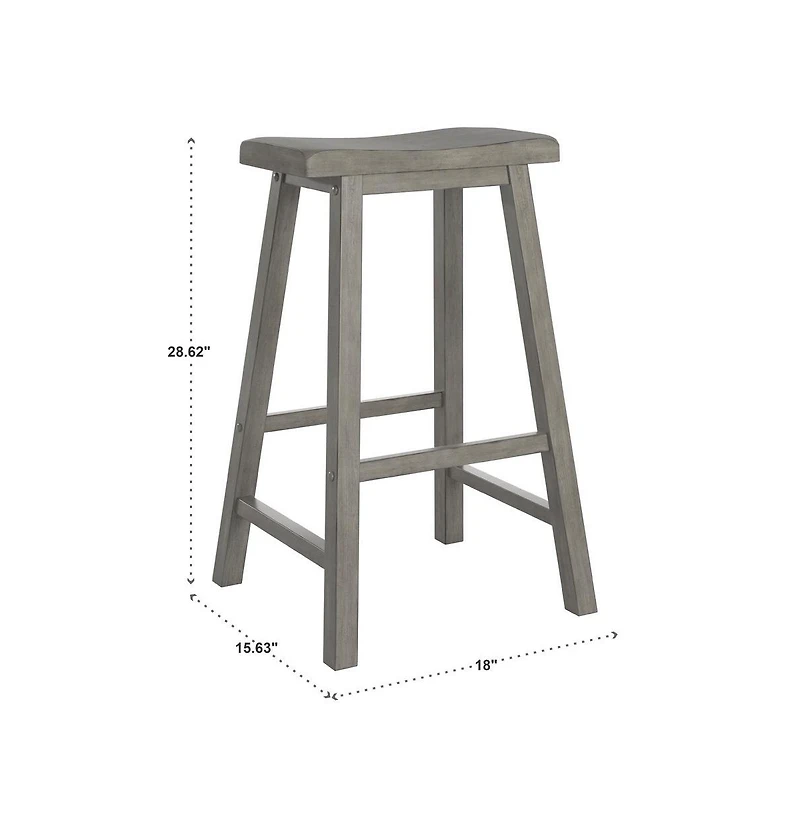 iNSPIRE Q Antique Finish Saddleback Stool