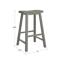 iNSPIRE Q Antique Finish Saddleback Stool
