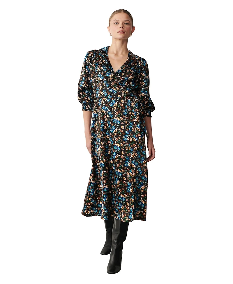 Finery London Women's Kiera Floral-Print Midi Short-Sleeve Dress