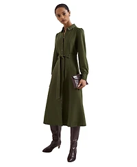 Phase Eight Women's Avenly Long Sleeve Belted Midi Shirt Dress