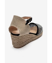 Forever and Always Shoes Women's Drelix Leather Espadrille Sandal