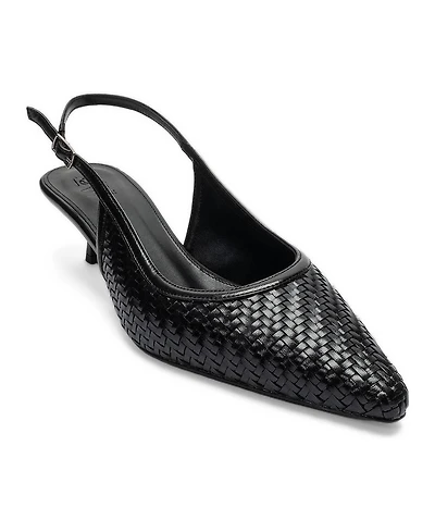 Prologue Shoes Women's Fendrix Kitten Heel Slingback Pump