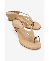 Prologue Shoes Women's Alizendra Block Heel Thong Sandal