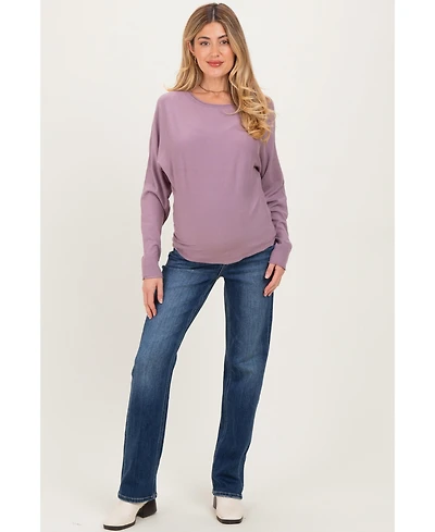 Pinkblush Maternity High-Rise Dark Wash Straight-Leg Jeans
