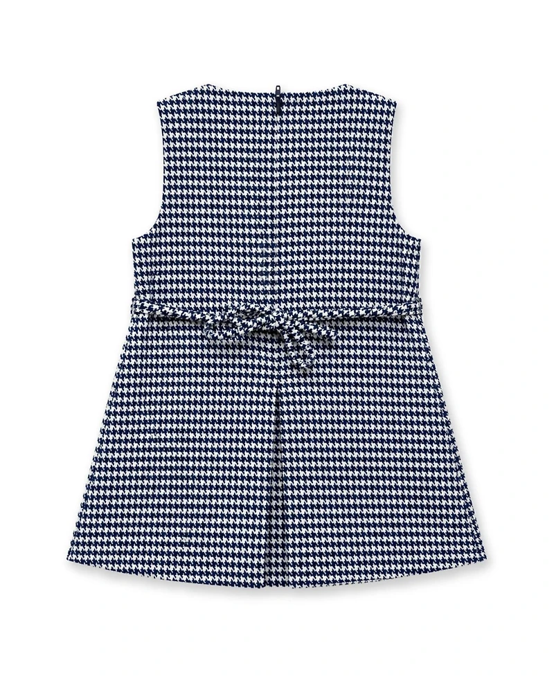 Florence Eiseman Girls (4-6X) Houndstooth Jumper with Hearts and Flowers Dress