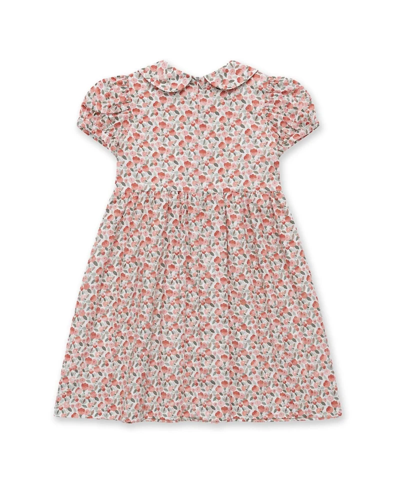 Florence Eiseman Girls' 4-16 Floral Knee-Length Shirred Dress