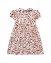 Florence Eiseman Girls' 4-16 Floral Knee-Length Shirred Dress