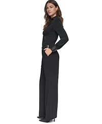 Dkny Women's High-Waisted Wide-Leg Belted Pants