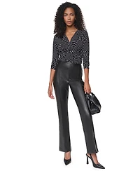Dkny Women's Butter High-Waisted Flared Faux Leather Pants