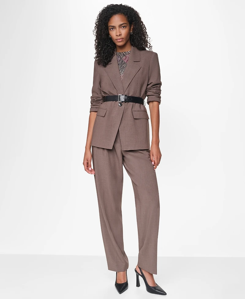 Dkny Women's Belted Notch Collar Stretch Blazer