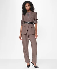 Dkny Women's Belted Notch Collar Stretch Blazer