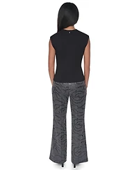 Dkny Women's Ruched Mock-Neck Fitted Tank Top