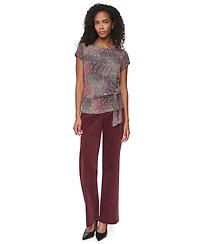 Dkny Women's Tie-Front Print Blouse