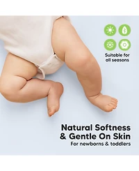 KeaBabies 2pk Soothe Waterproof Fitted Crib Sheets for Girl, Boy, 100% Soft Cotton Mattress Protector Sheet
