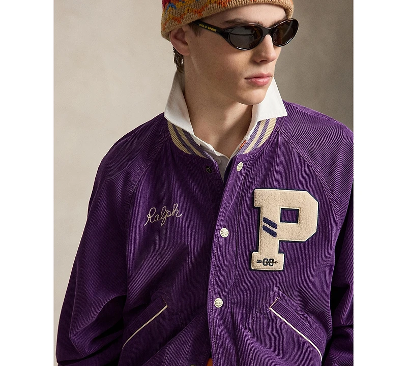 Polo Ralph Lauren Men's Corduroy Varsity Raglan-Sleeve Jacket