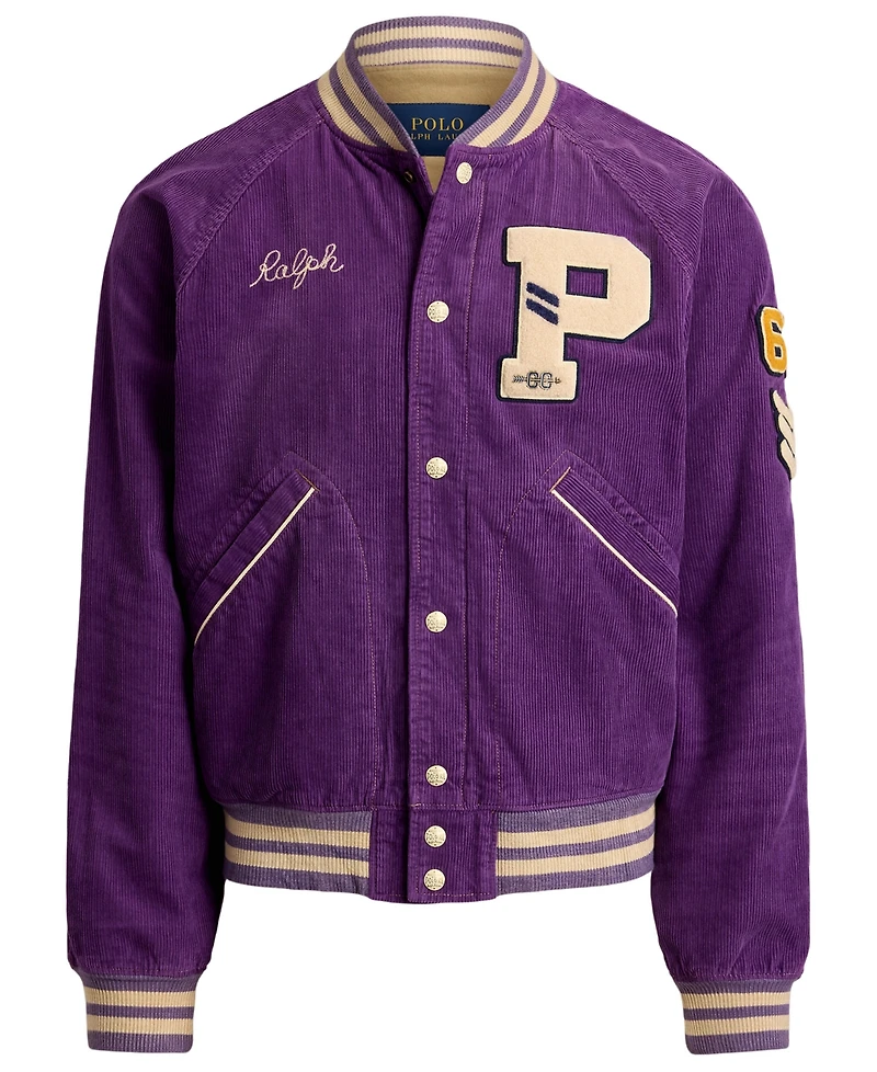 Polo Ralph Lauren Men's Corduroy Varsity Raglan-Sleeve Jacket